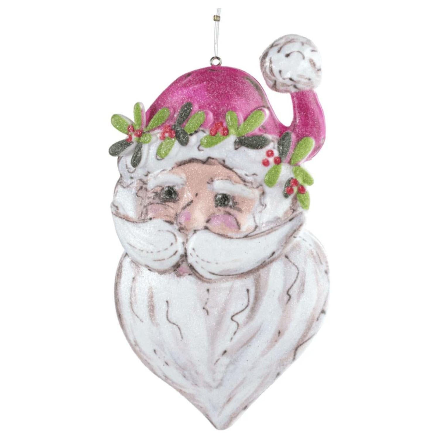 5.5" Pink Santa Ornament