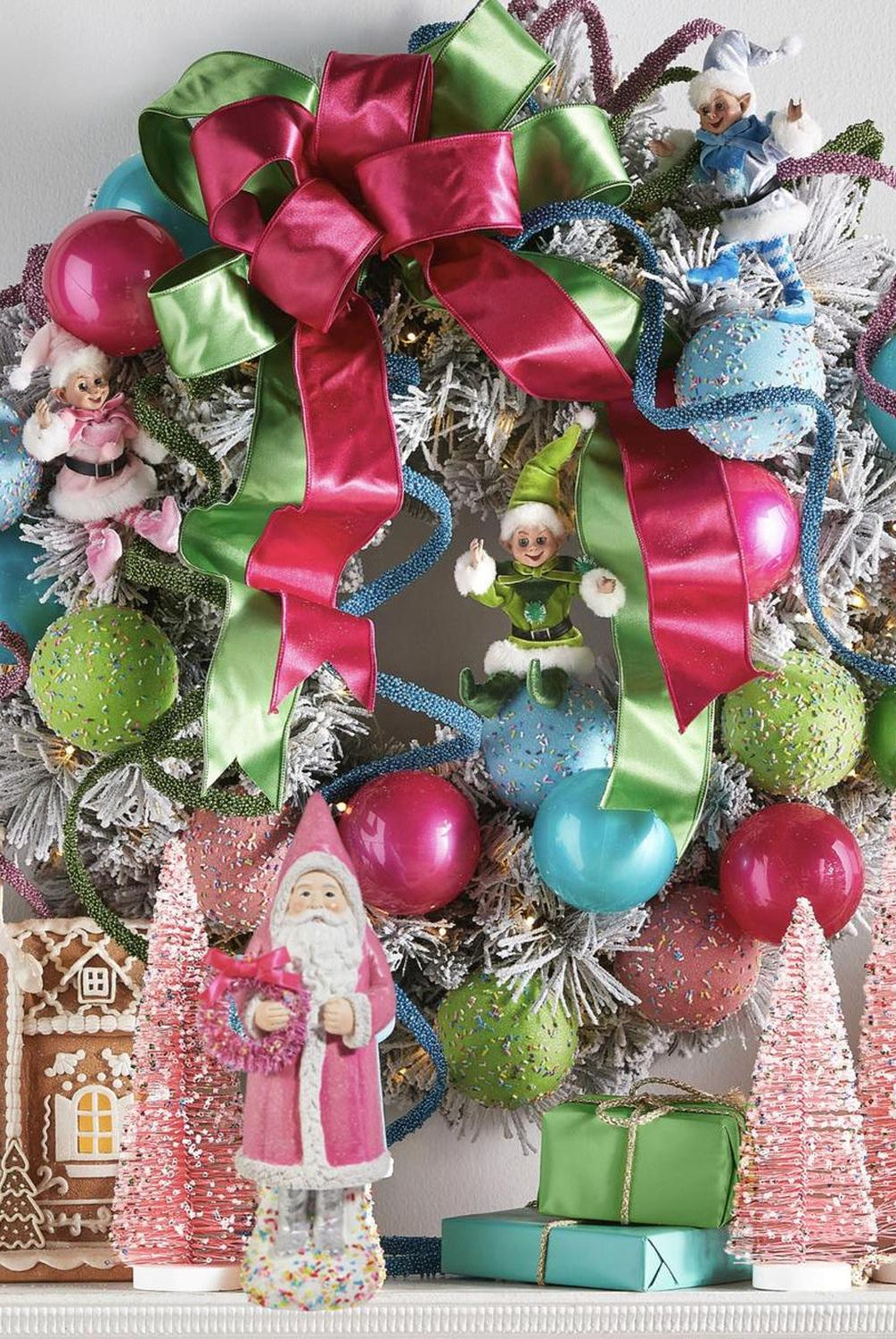 11.75" Sprinkle Pink Santa