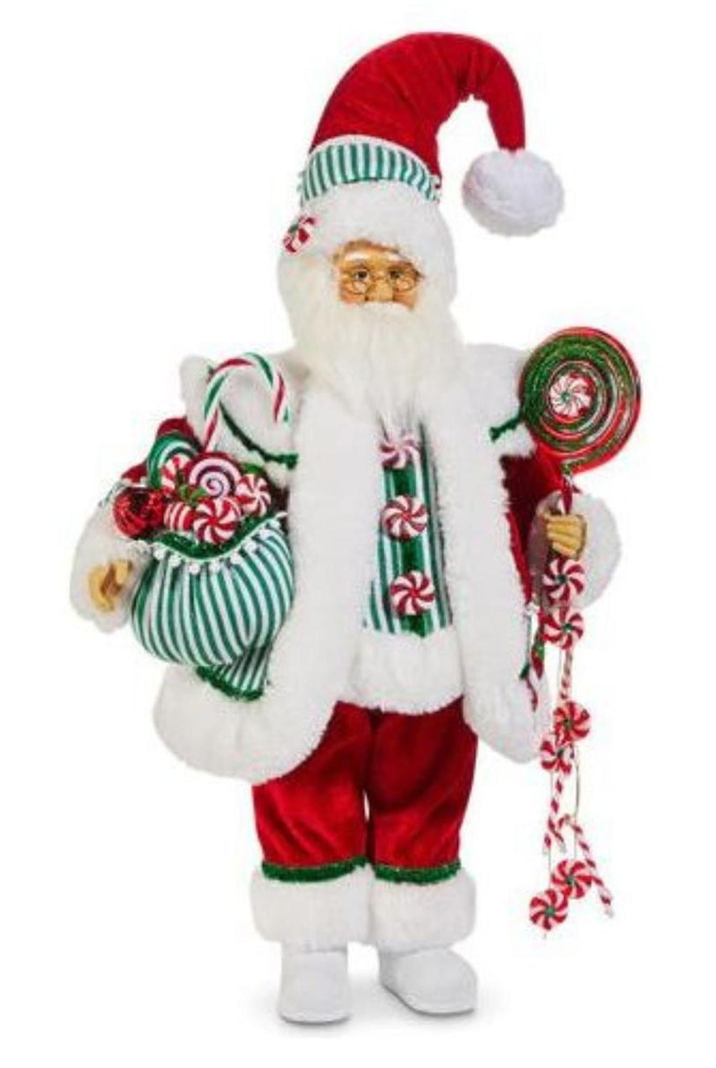 18" Peppermint Santa