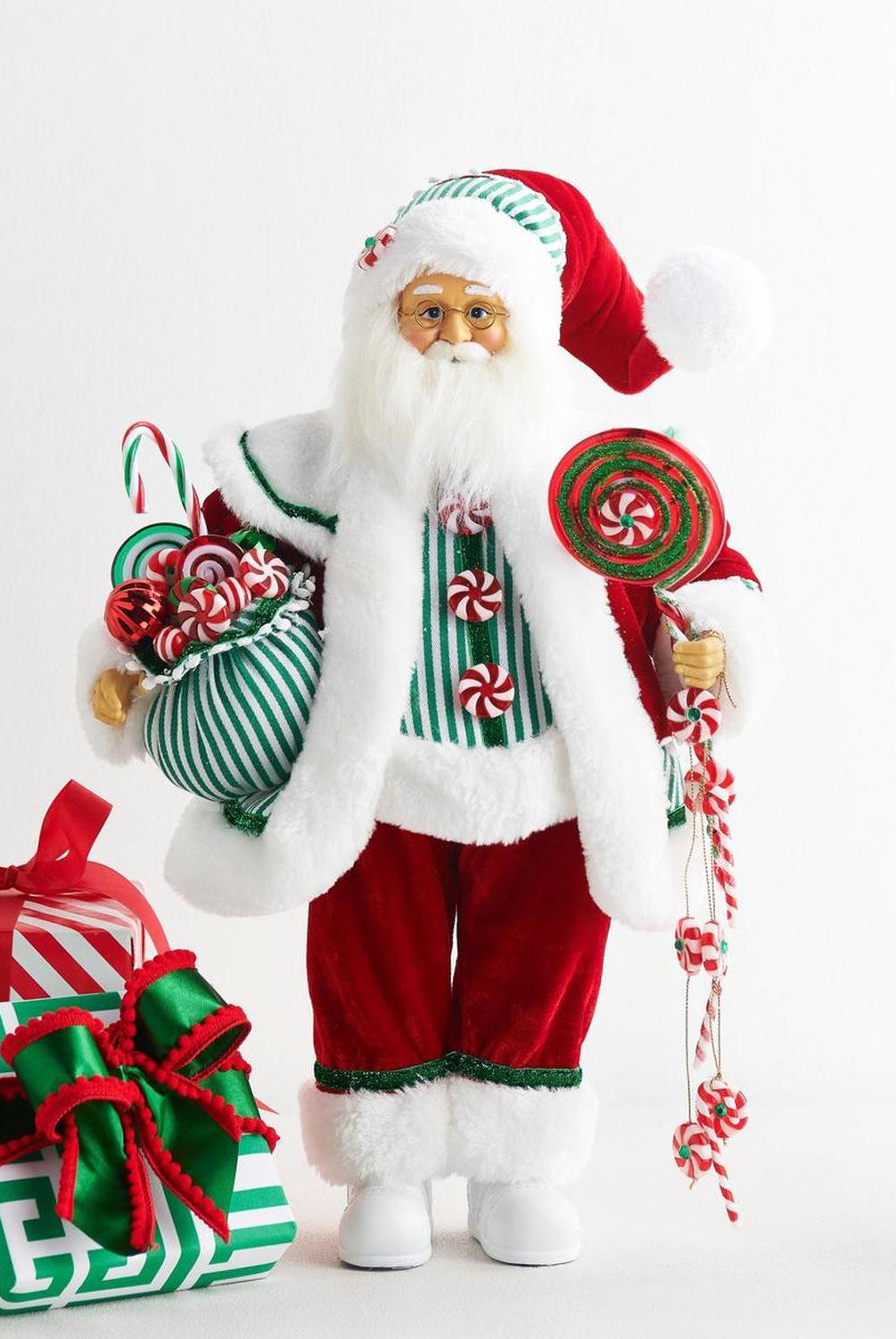 18" Peppermint Santa