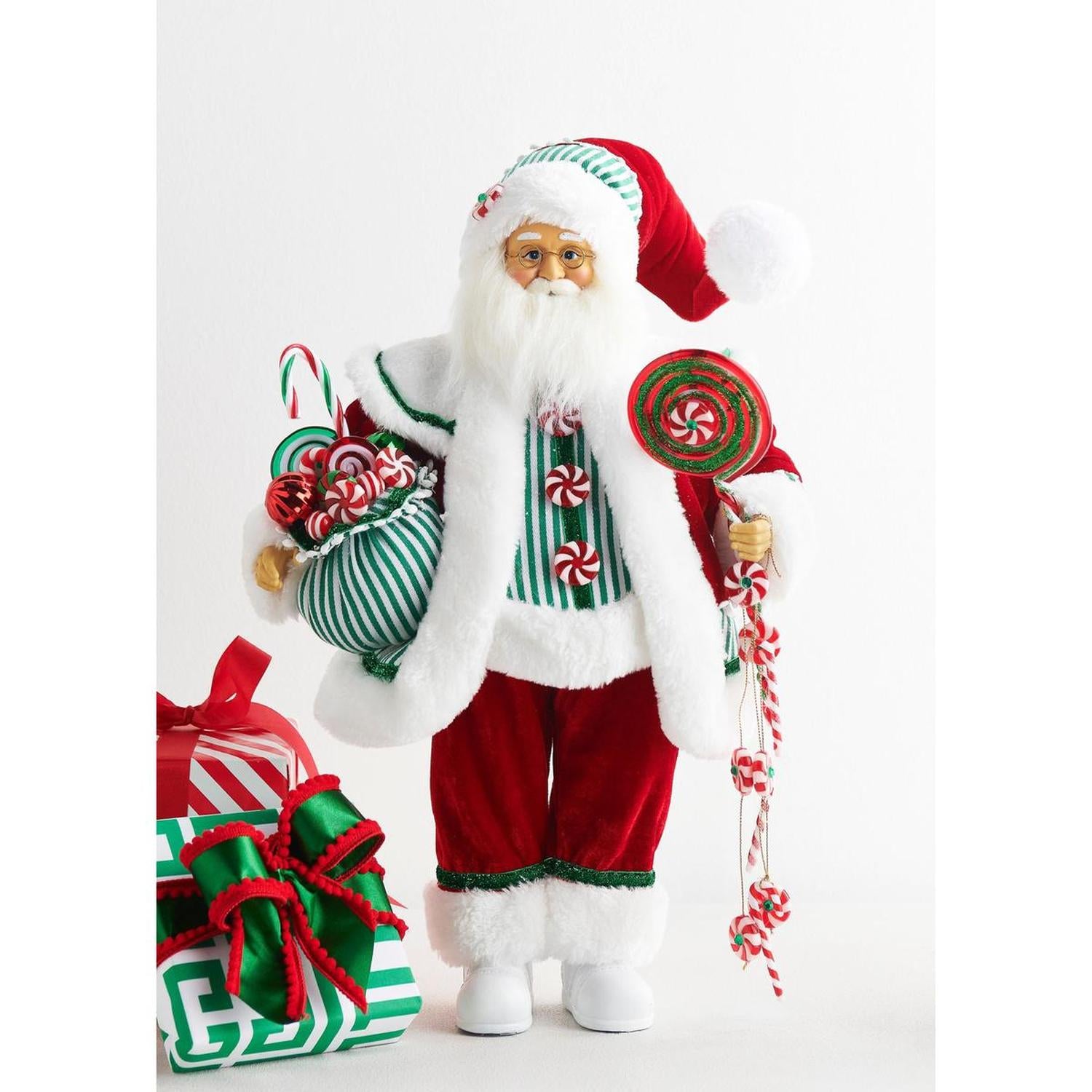 18" Peppermint Santa