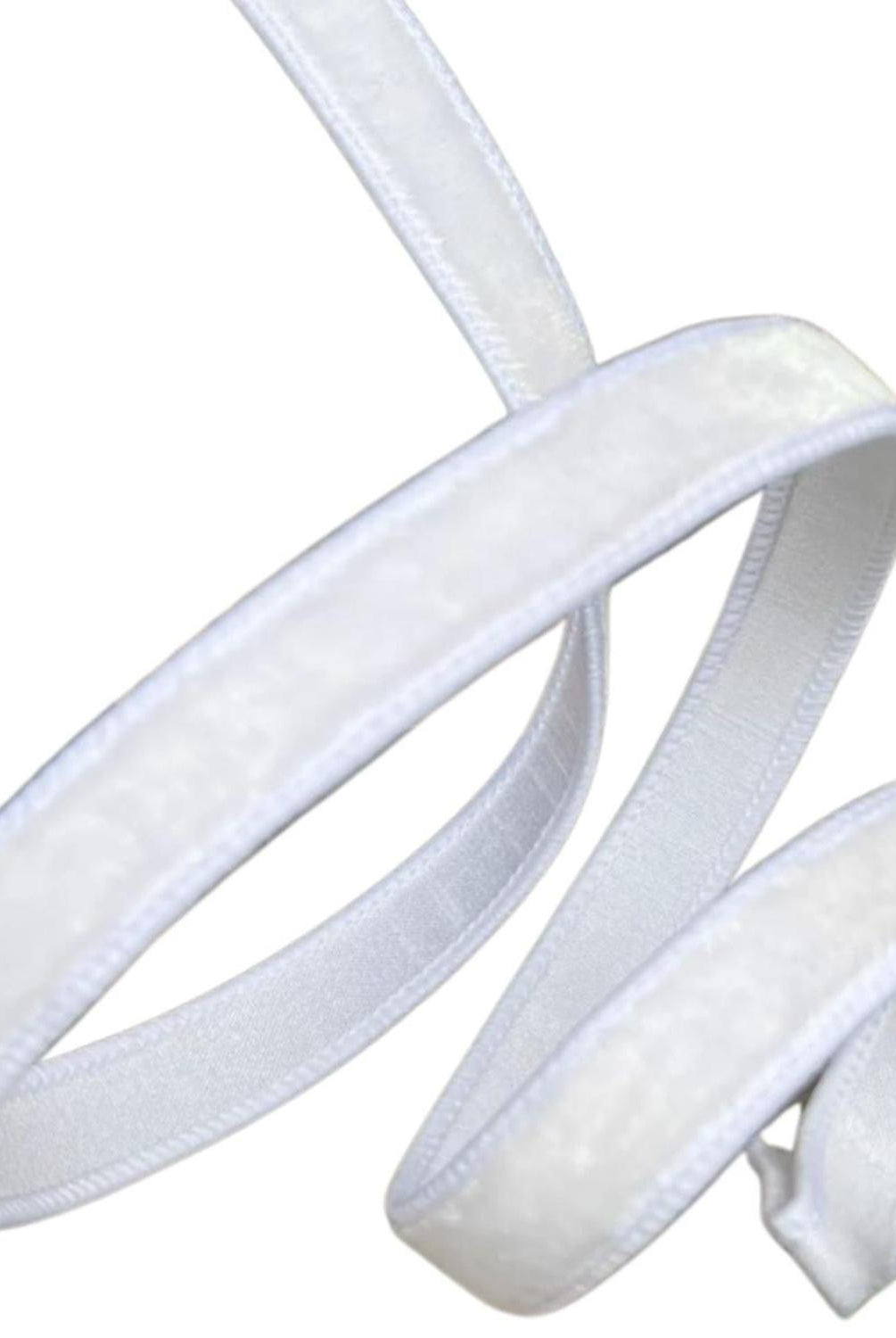 .75" Velvet Luster Ribbon: White (10 Yards)