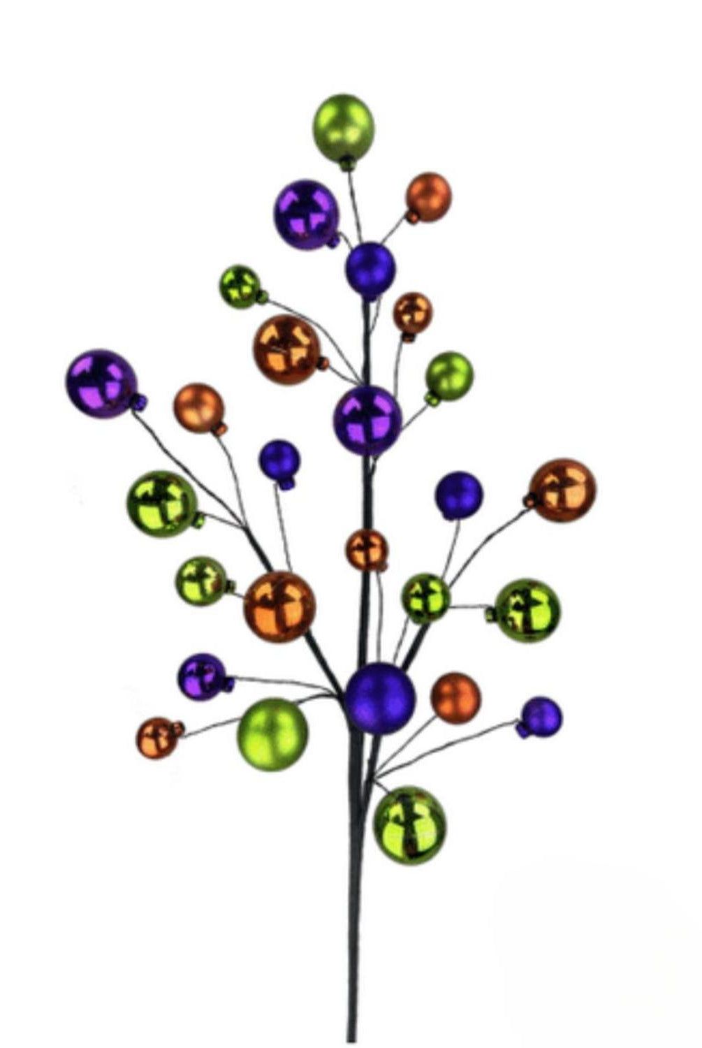 28" Ornament Ball Pick: Orange, Purple, Green