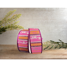 Shop For 1.5" Glitter Loopy Stripes Ribbon: Fuchsia, Orange, Black (10 Yards) at Michelle's aDOORable Creations