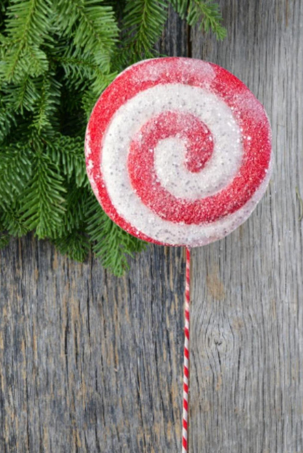 26" Lollipop Ice Pick: Red & White