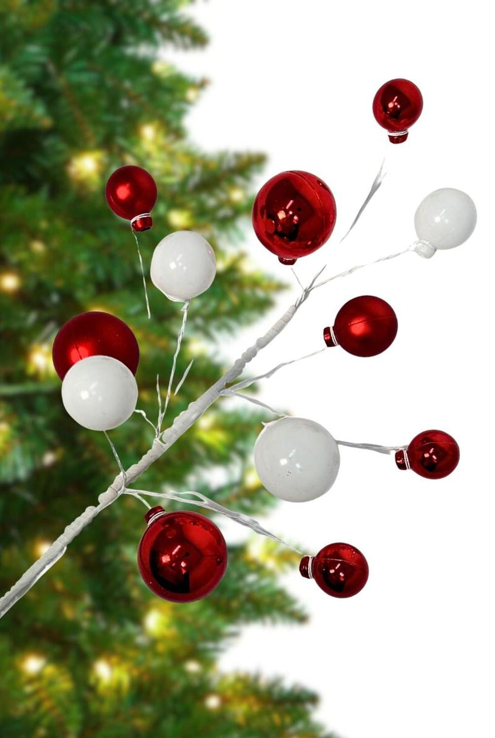 16" Elegant Ball Pick: Red/White