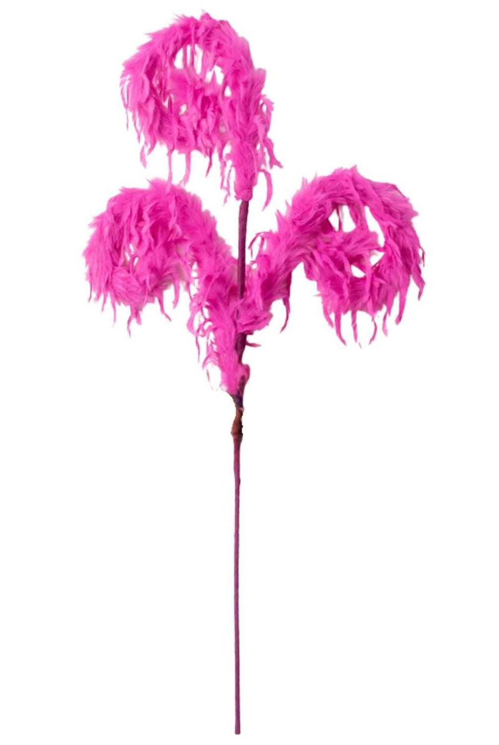 28" Furry Spiral Fuzzy Spray: Hot Pink