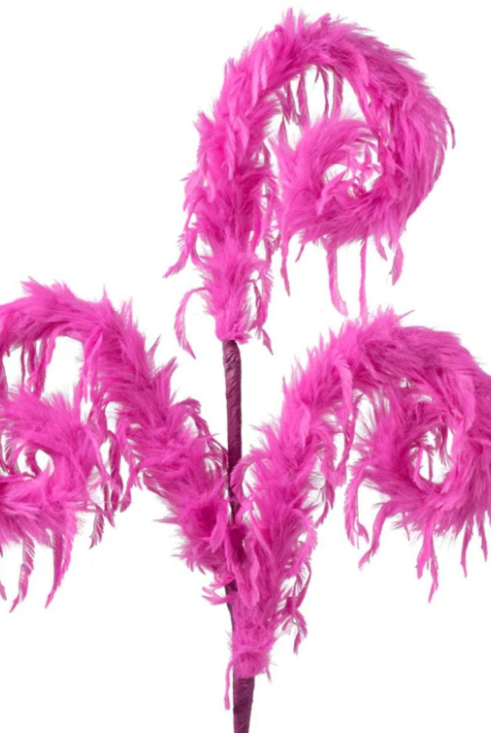 28" Furry Spiral Fuzzy Spray: Hot Pink