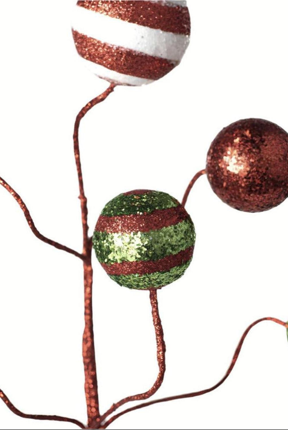 17" Glitter Ball Pick: Red/Lime/White