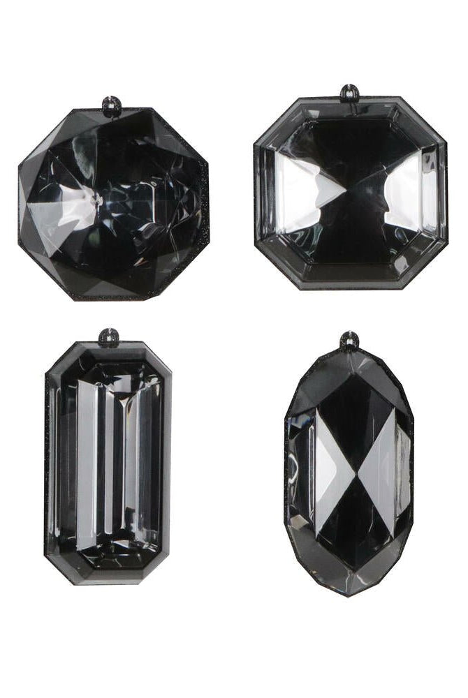 Shop For Acrylic Jewel Assortment Ornament: Black (Set 4) at Michelle's aDOORable Creations