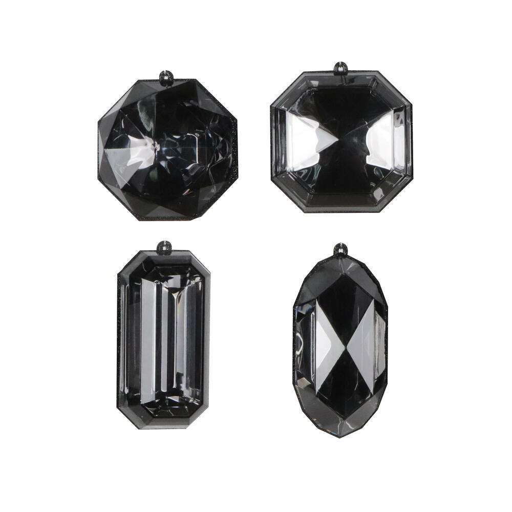 Shop For Acrylic Jewel Assortment Ornament: Black (Set 4) at Michelle's aDOORable Creations