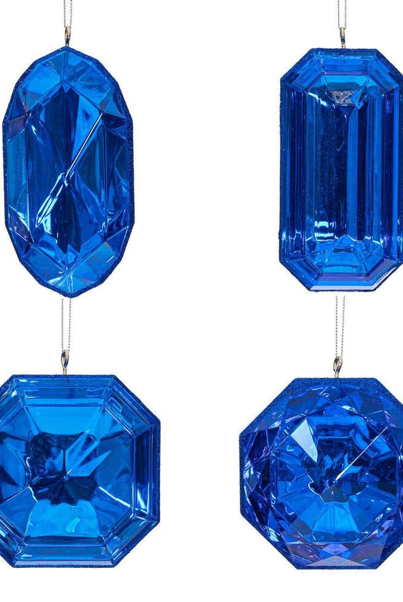 Shop For Acrylic Jewel Assortment Ornament: Blue (Set 4) at Michelle's aDOORable Creations