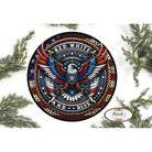 Shop For American Eagle Red White Blue Round Sign at Michelle's aDOORable Creations