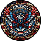 Shop For American Eagle Red White Blue Round Sign at Michelle's aDOORable Creations