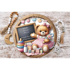Shop For Baby Bear Girl Announcement Round Sign at Michelle's aDOORable Creations