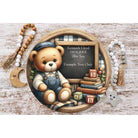 Shop For Baby Boy Bear Announcement Round Sign at Michelle's aDOORable Creations