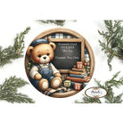 Shop For Baby Boy Bear Announcement Round Sign at Michelle's aDOORable Creations