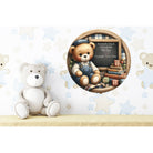 Shop For Baby Boy Bear Announcement Round Sign at Michelle's aDOORable Creations
