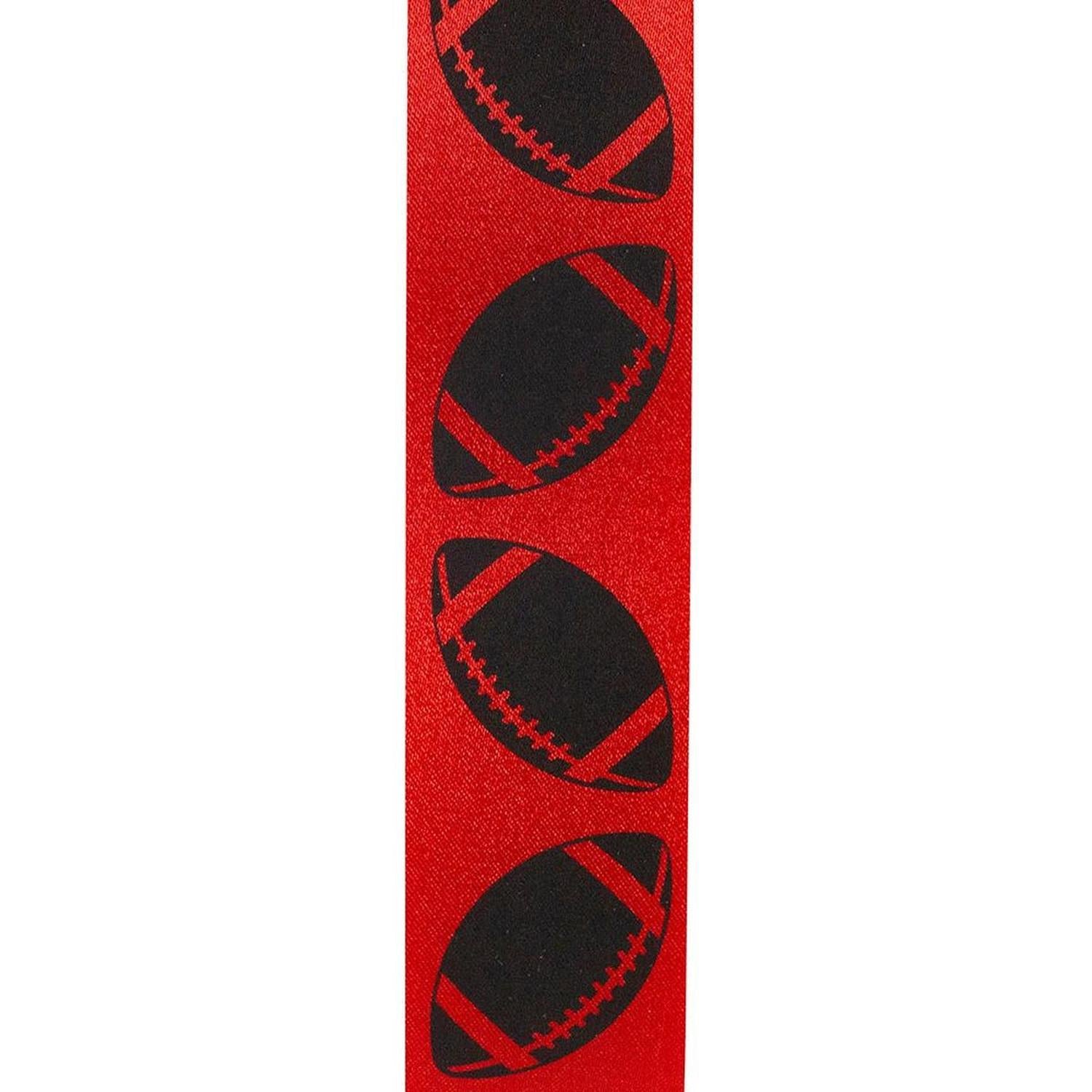Shop For 1 3/8 in Homecoming Football Ribbon: Red/Black (25 Yards)