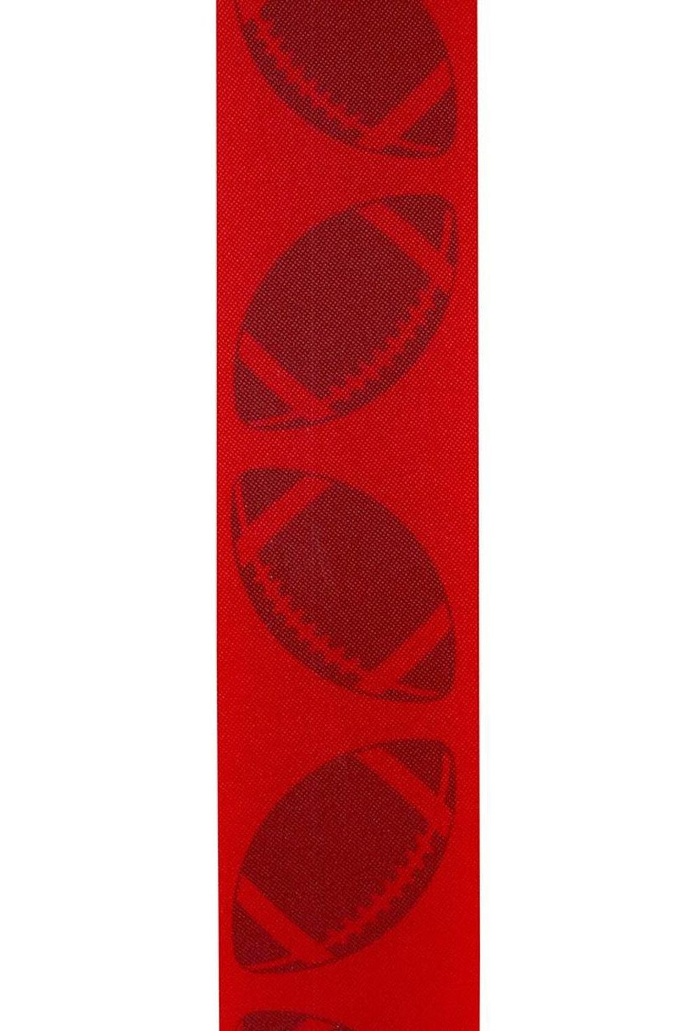 1 3/8 in Homecoming Football Ribbon: Red/Black (25 Yards)