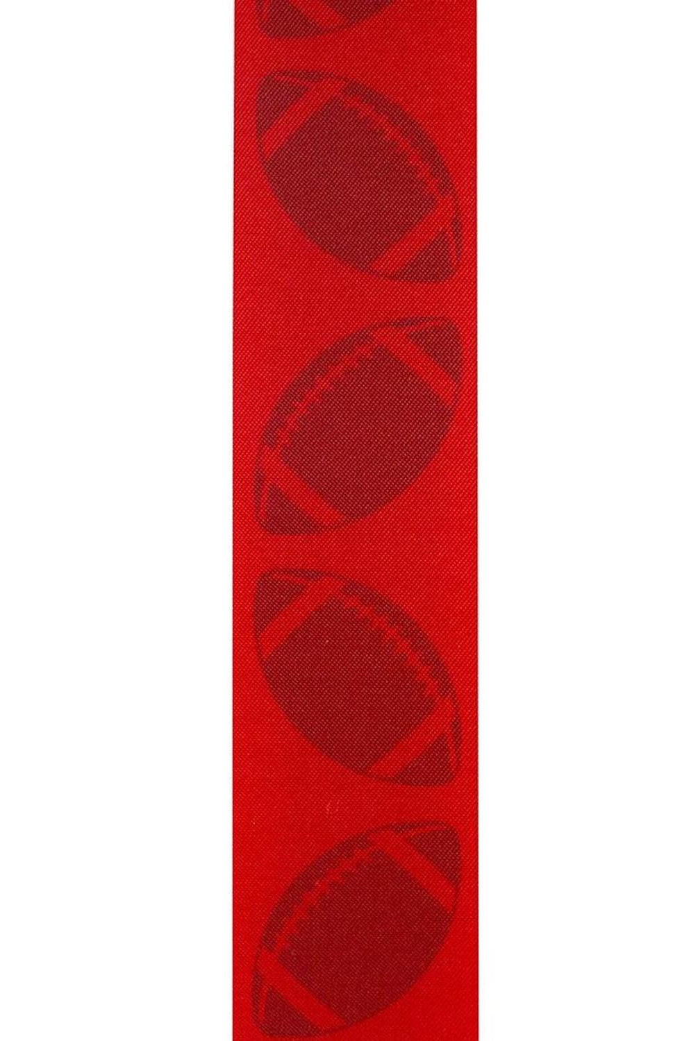1 3/8 in Homecoming Football Ribbon: Red/Royal (25 Yards)