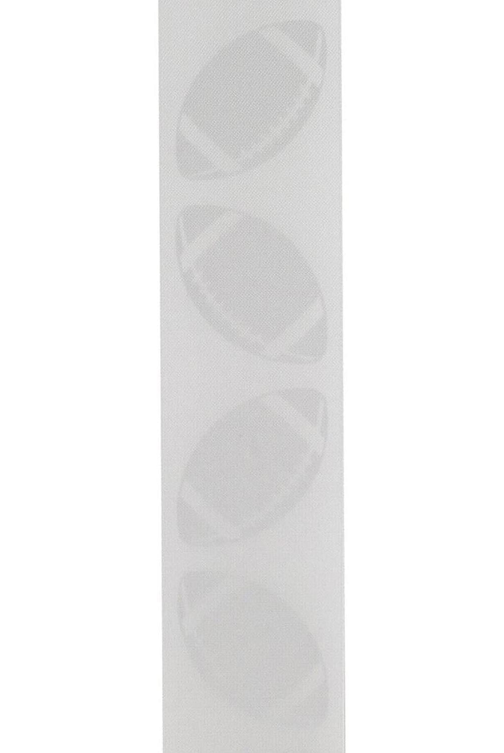 1 3/8 in Homecoming Football Ribbon: White/Silver (25 Yards)