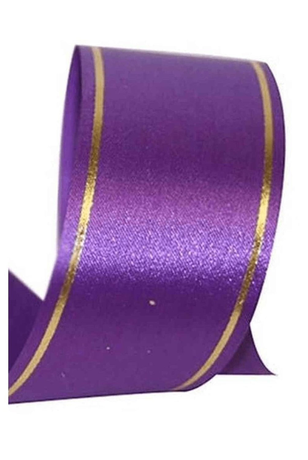 Shop For 1 7/8in Bi - Striped Non - Wired Ribbon: Purple (50 Yards)