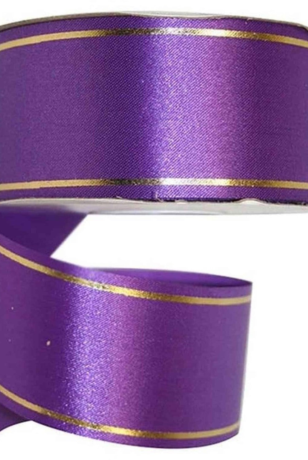 Shop For 1 7/8in Bi - Striped Non - Wired Ribbon: Purple (50 Yards)