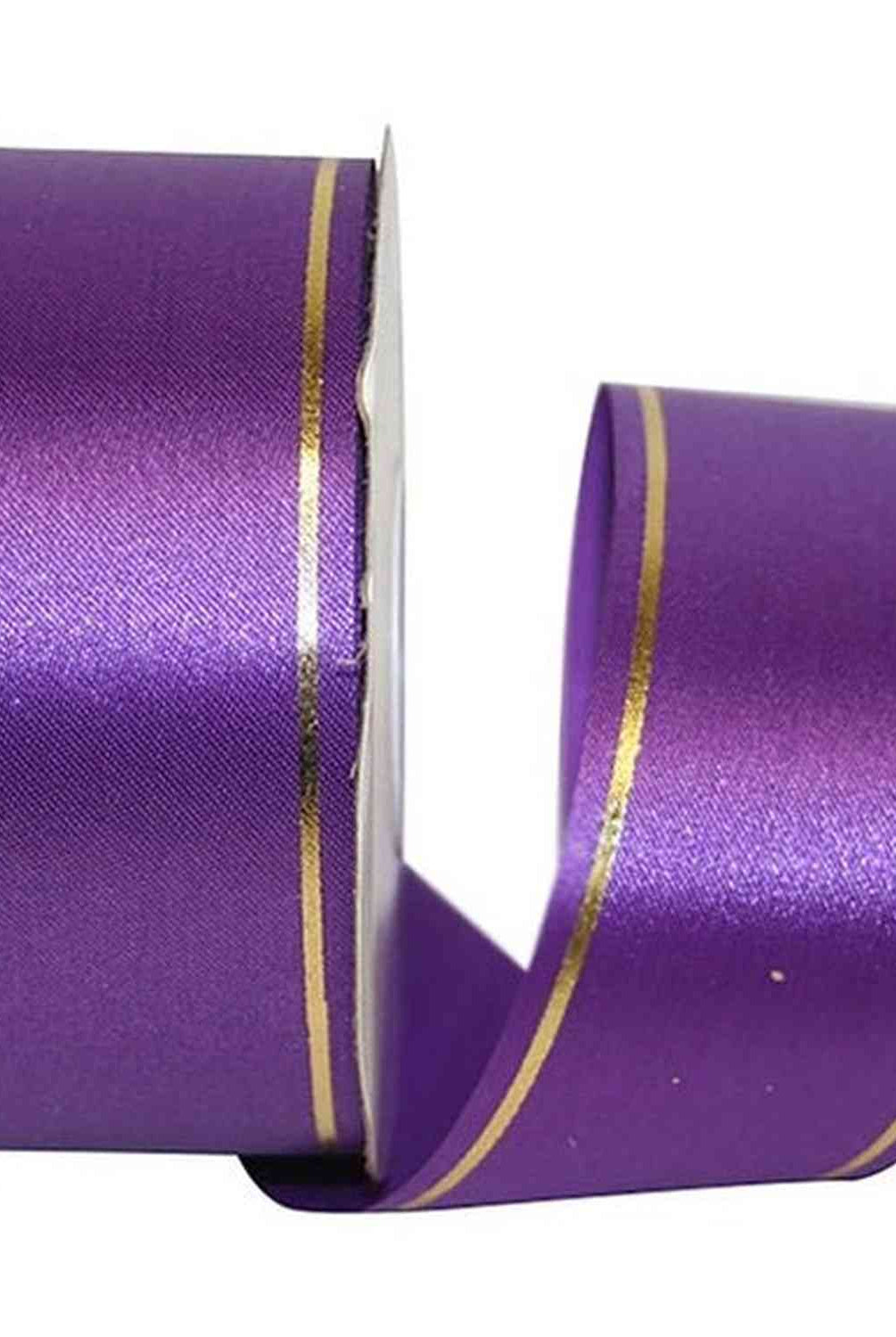 Shop For 1 7/8in Bi - Striped Non - Wired Ribbon: Purple (50 Yards)