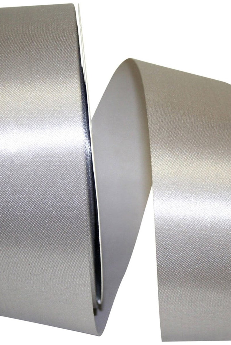 Shop For 1 7/8in Satin Supreme Ribbon Non Wired: Silver (100 Yards)