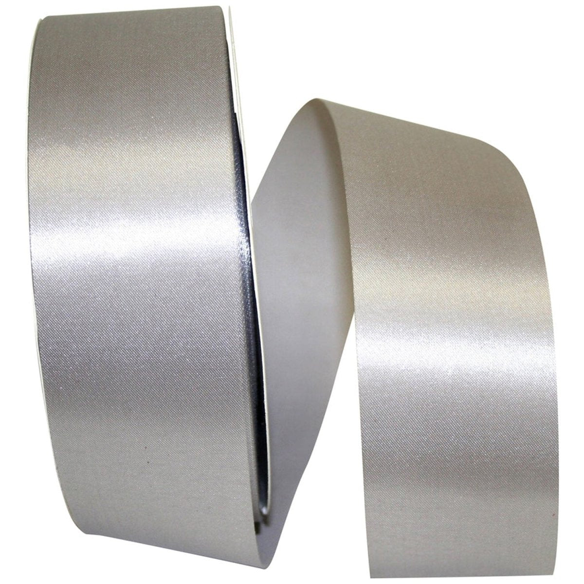 Shop For 1 7/8in Satin Supreme Ribbon Non Wired: Silver (100 Yards)
