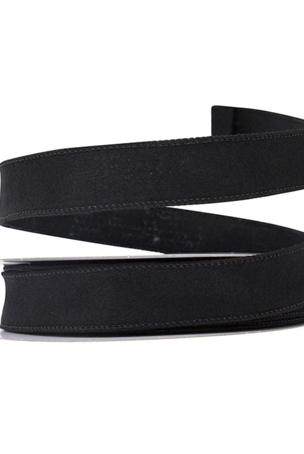 1" Felt Fuzz Petite Ribbon: Black (10 Yards)