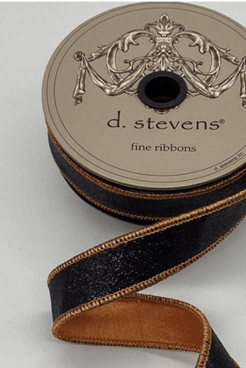 Shop For 1" Glitter Ribbon: Black/Orange (10 Yards)