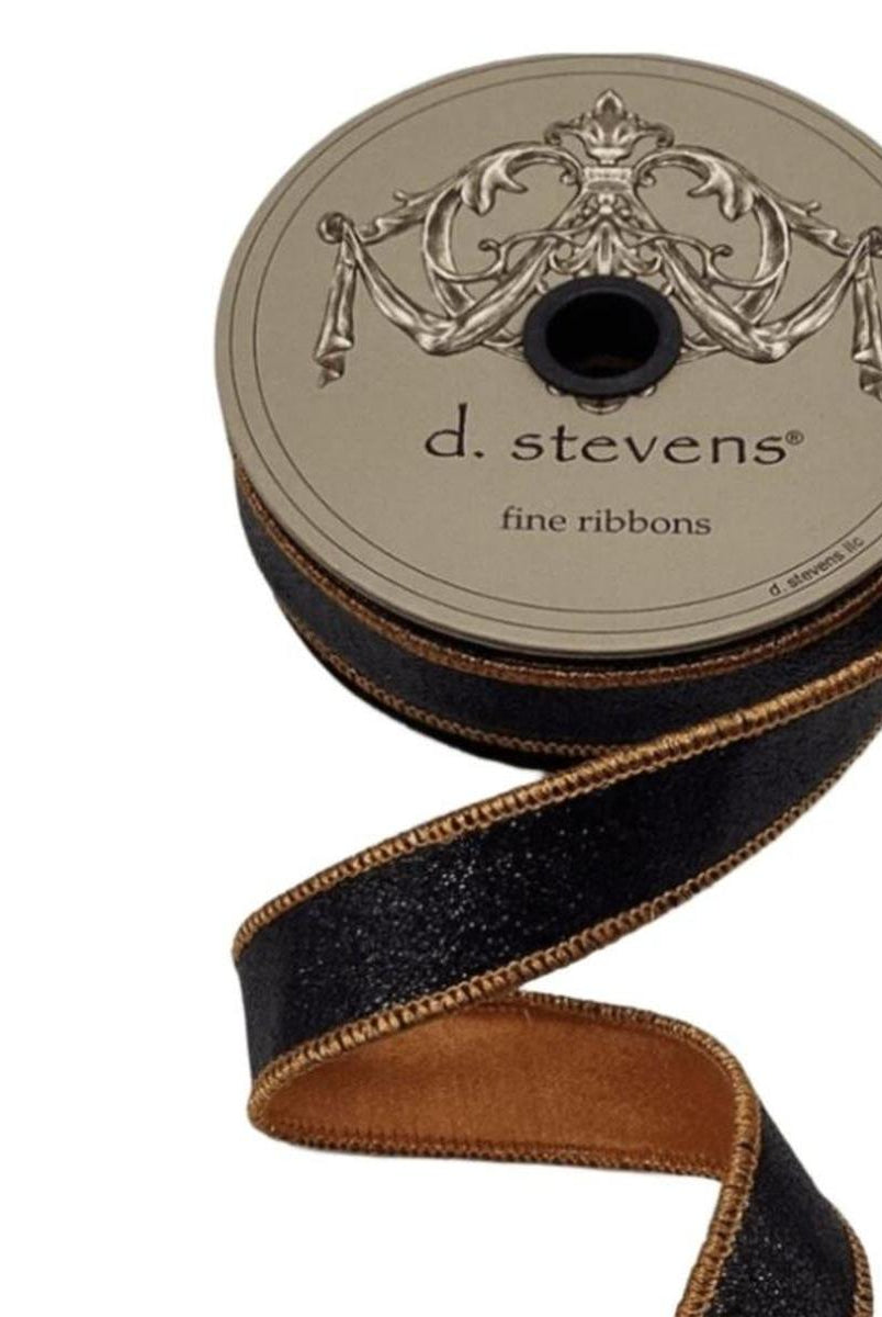 Shop For 1" Glitter Ribbon: Black/Orange (10 Yards)