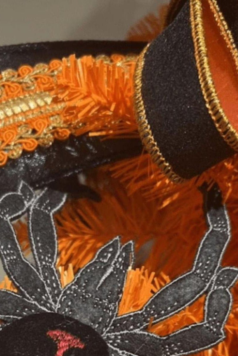 Shop For 1" Glitter Ribbon: Black/Orange (10 Yards)