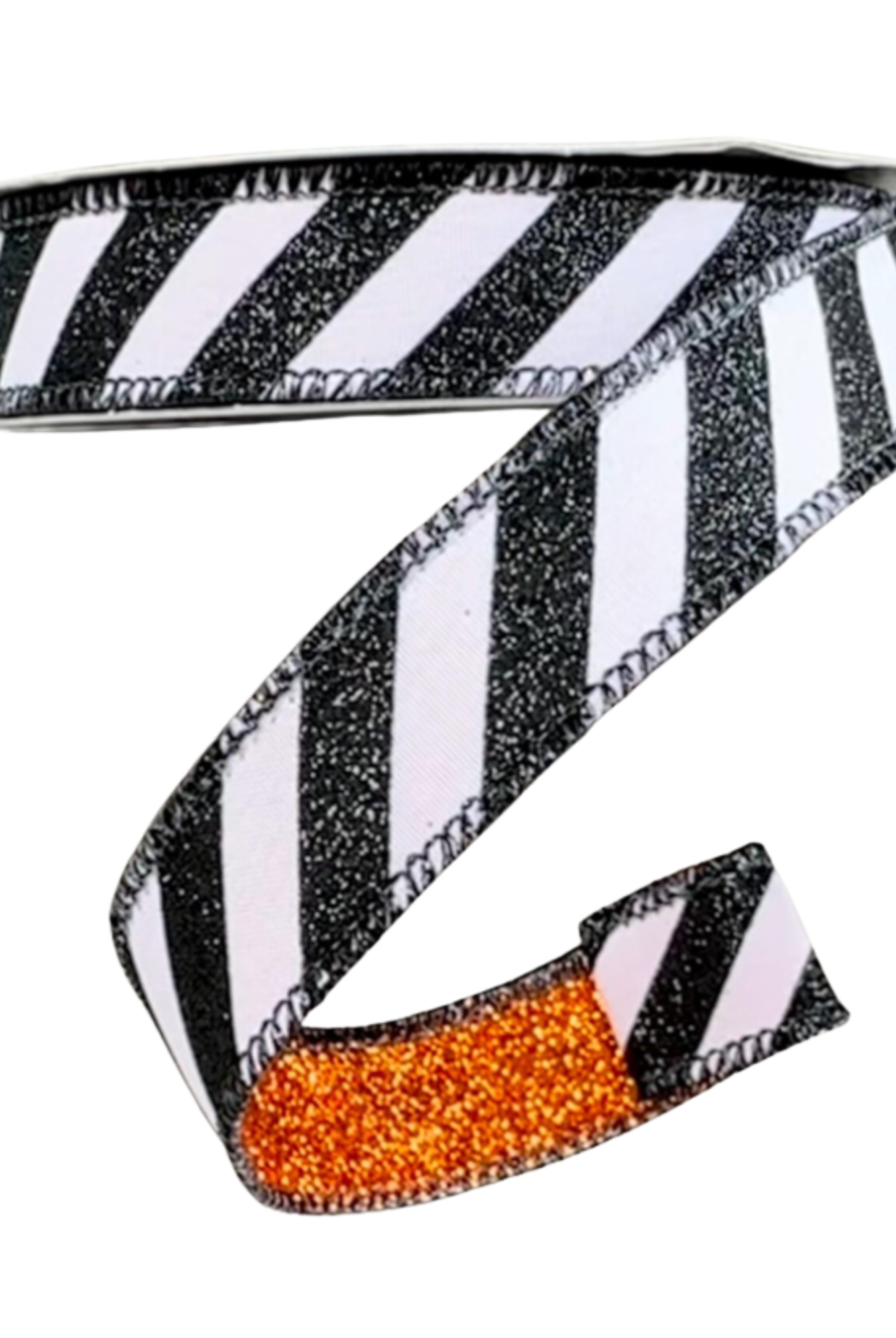 Shop For 1" Glitter Stripe Ribbon: Orange (10 Yards)