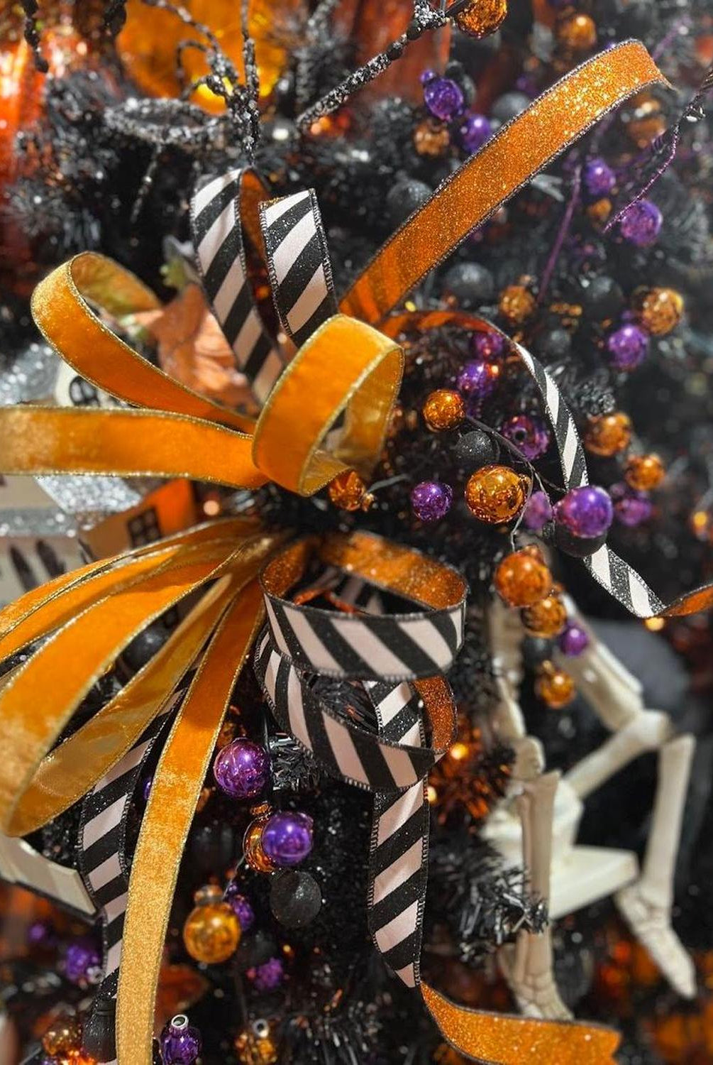 Shop For 1" Glitter Stripe Ribbon: Orange (10 Yards)