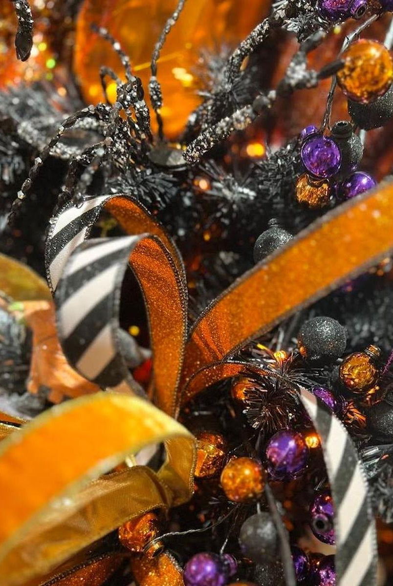 Shop For 1" Glitter Stripe Ribbon: Orange (10 Yards)