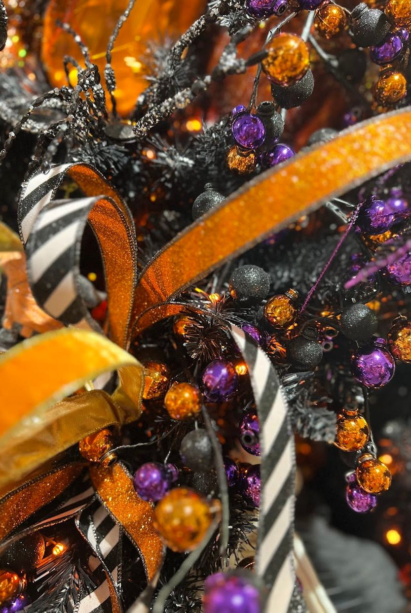 Shop For 1" Glitter Stripe Ribbon: Orange (10 Yards)