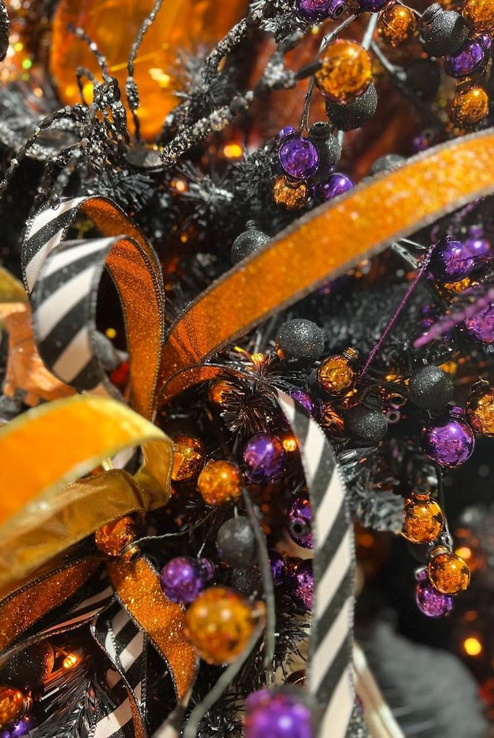 Shop For 1" Glitter Stripe Ribbon: Orange (10 Yards)