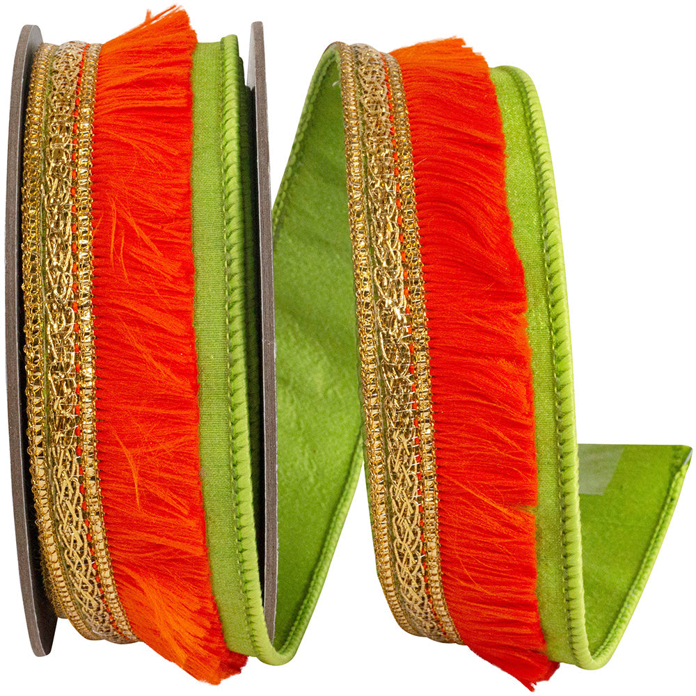 Shop For 1 inch Orange Fringe Trimming Ribbon: Green (5 Yards)