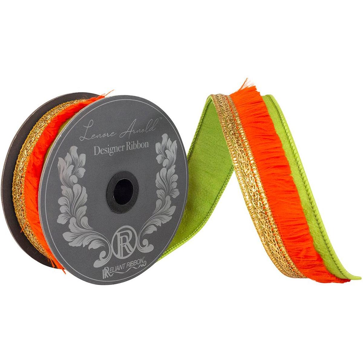 Shop For 1 inch Orange Fringe Trimming Ribbon: Green (5 Yards)