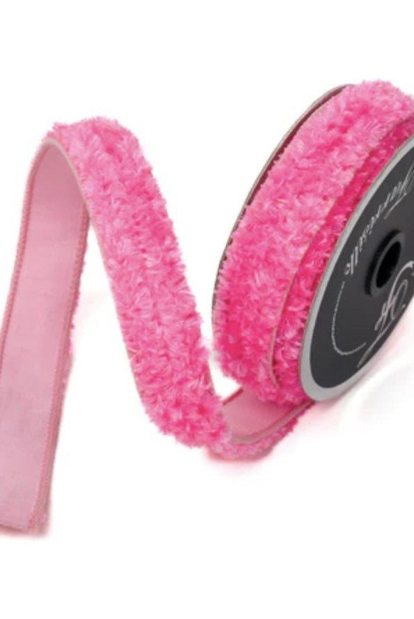 Shop For 1" Plush Chenille Ribbon: Pink (10 Yards)