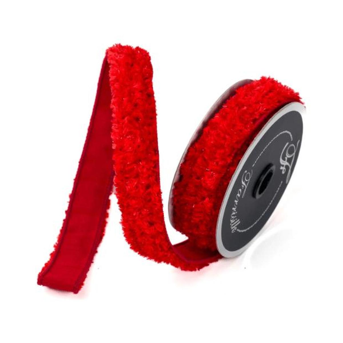 Shop For 1" Plush Chenille Ribbon: Red (10 Yards)