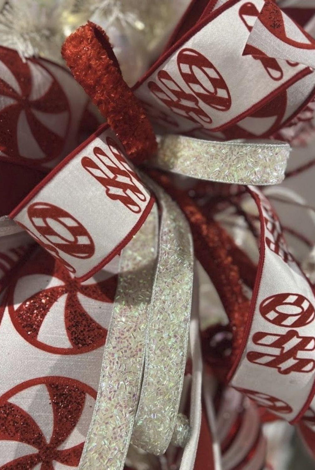 1" Plush Chenille Ribbon: Red (10 Yards)