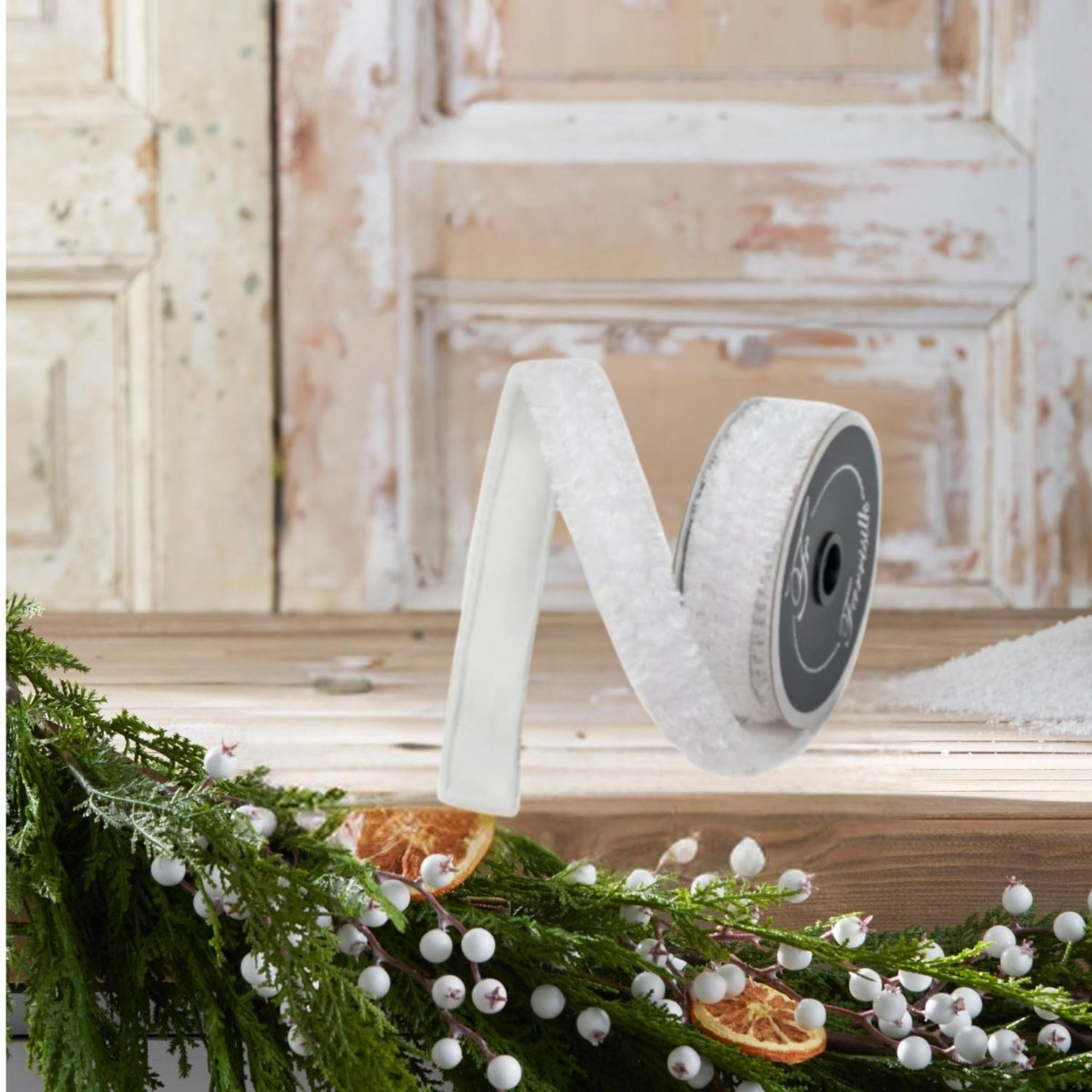 Shop For 1" Plush Chenille Ribbon: White (10 Yards)