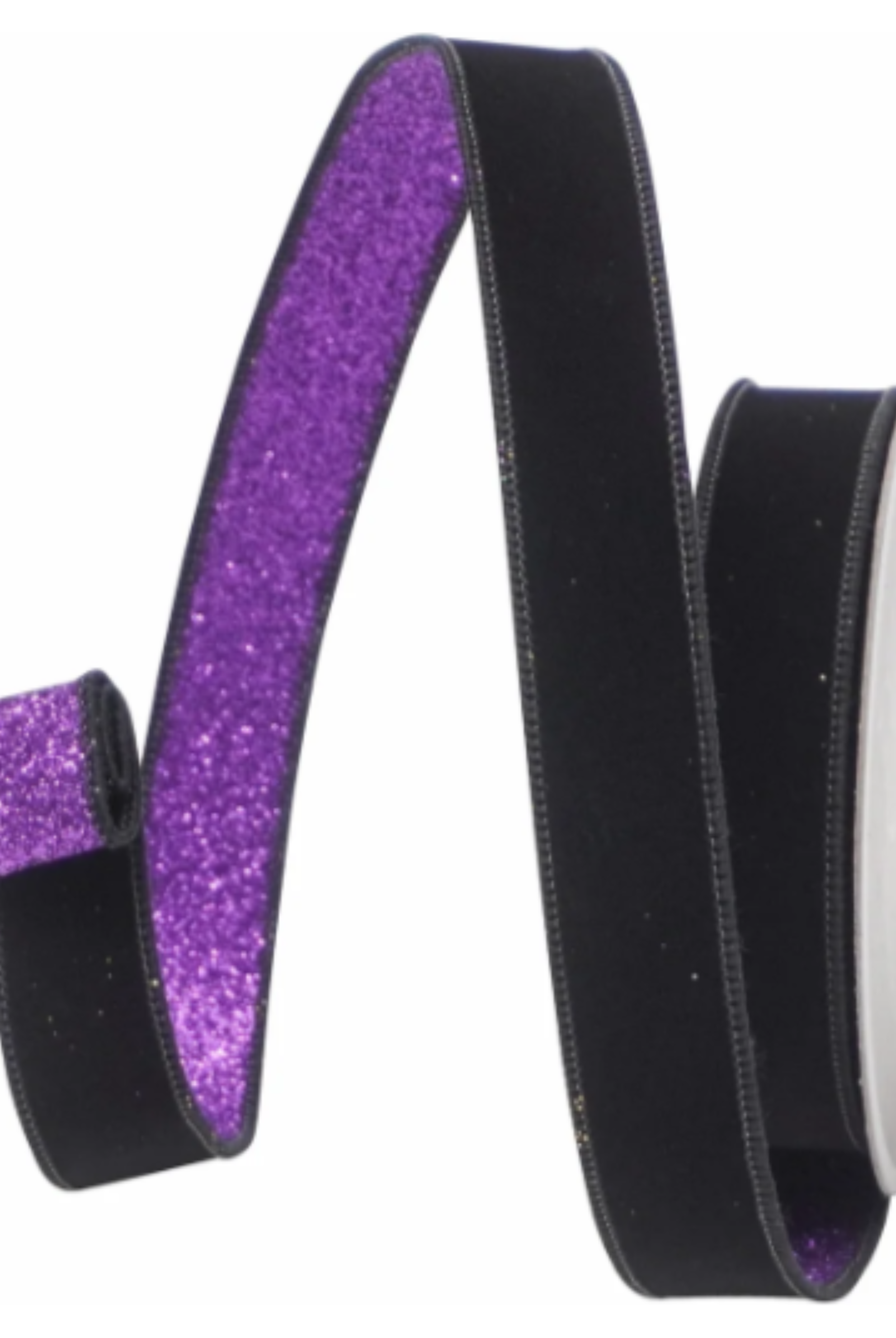 Shop For 1" Velvet Fusion Ribbon: Black/Purple (10 Yards)