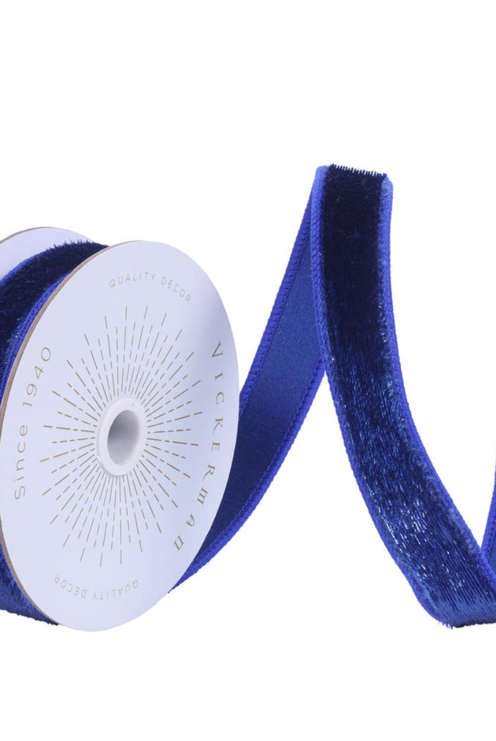 Shop For 1" Velvet Luster Wired Ribbon: Cobalt Blue (10 Yards)