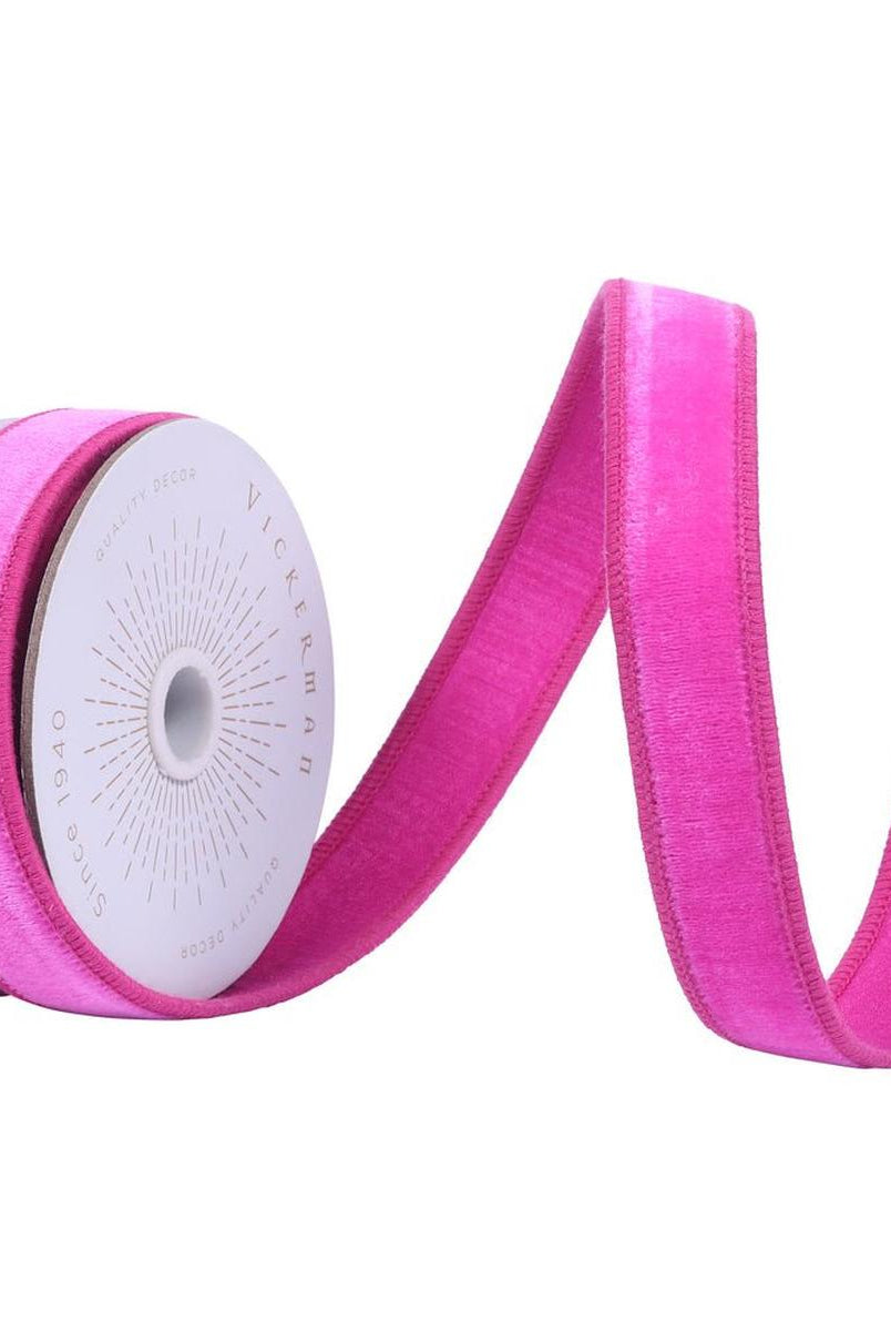Shop For 1" Velvet Luster Wired Ribbon: Hot Pink (10 Yards)