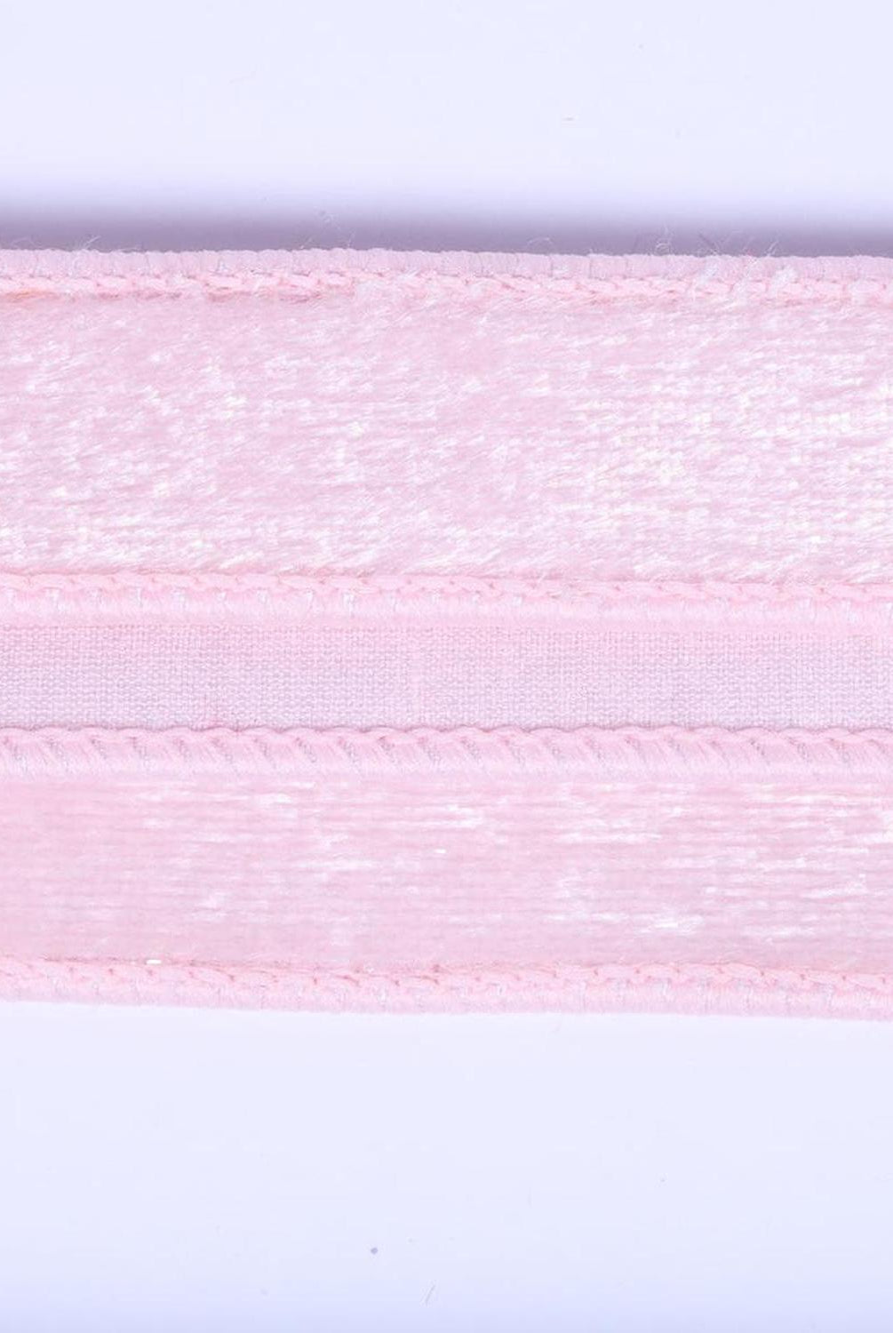 1" Velvet Luster Wired Ribbon: Light Pink (10 Yards)
